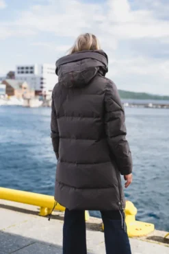 Longbear Hooded Down Coat Earth Brown