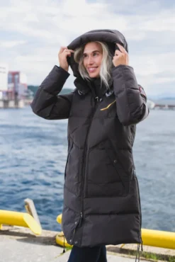 Longbear Hooded Down Coat Earth Brown