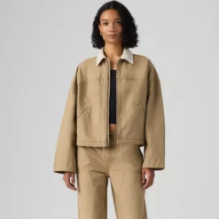 Loose Workwear Jacket Canvas Kelp