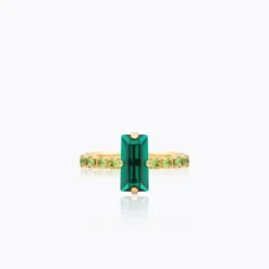 Lucy Ring Gold Emerald/Peridot