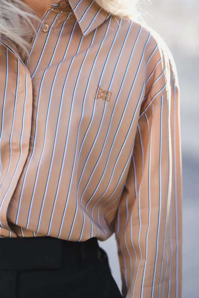 Lume Shirt Cognac Stripe