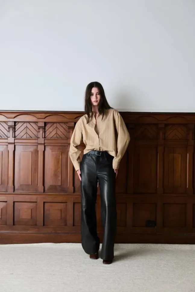 Lume Shirt Cognac Stripe