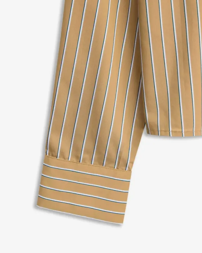 Lume Shirt Cognac Stripe