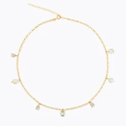 Lumina Necklace Gold Pearl/Crystal