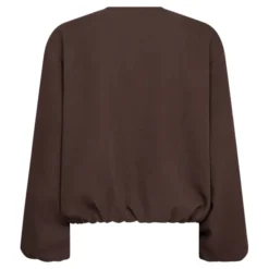 Luna Balloon Zip Jacket Dark Brown