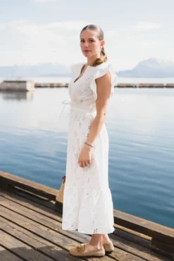 Luna CS Long Dress Star White