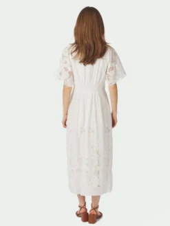 Lunette Emb Dress White