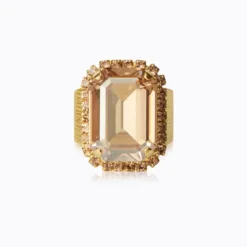 Lydia Cocktail Ring Gold Golden Shadow
