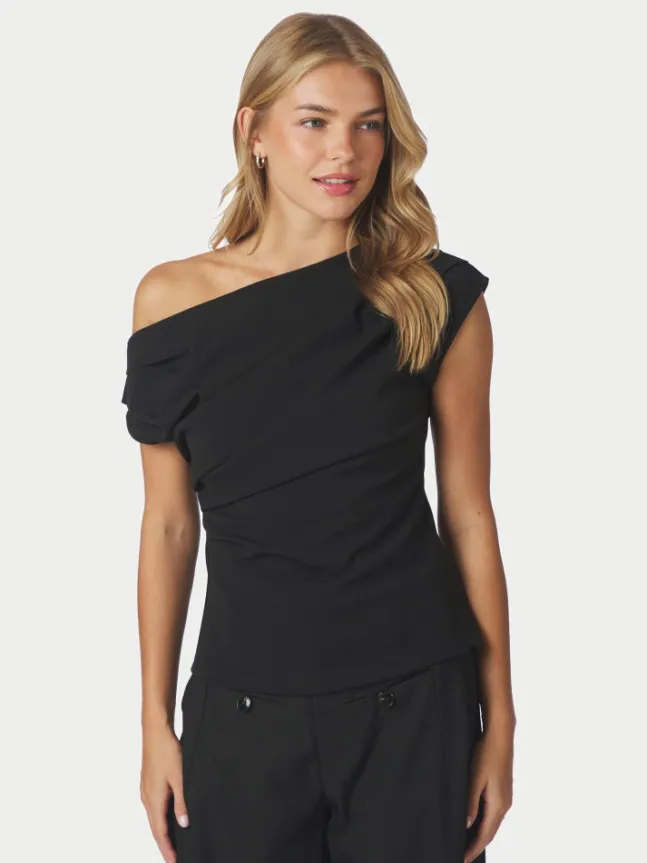Mabelle Drapy Top Black