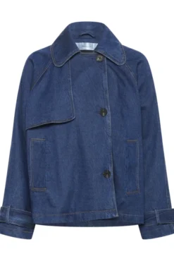 Mable Minona Short Coat Dark Blue Denim