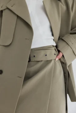 Majorstuen Trench Short Khaki