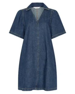 Manna Alena 2/4 Dress Mid Blue Wash