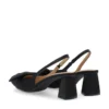 Maralyn Slingback Bow Satin Black