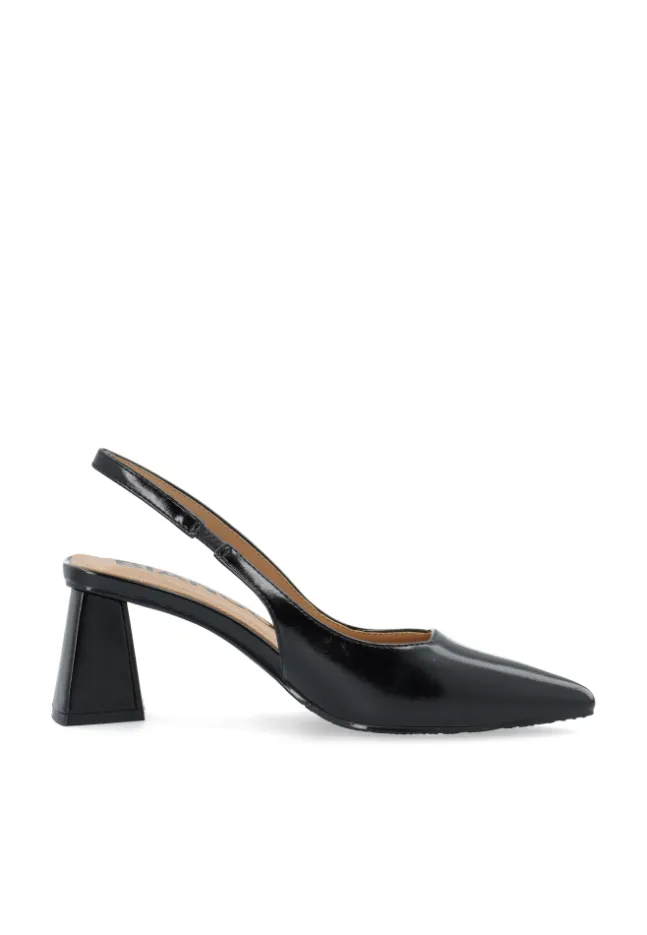 Maralyn Slingback Faux Leather Black Pratia