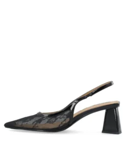 Maralyn Slingback Mesh Black Lace