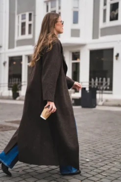 Marcel Mini Check Coat Brown