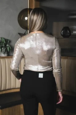 Margot Drape Blouse Champagne