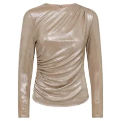 Margot Drape Blouse Champagne
