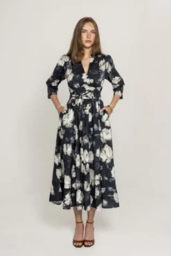 Maria Dress Blue Garden