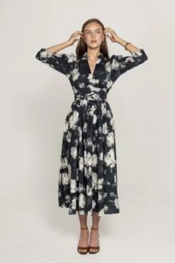 Maria Dress Blue Garden