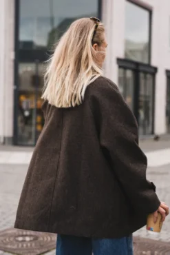 Mariel Mini Check Jacket Brown