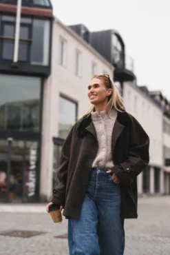 Mariel Mini Check Jacket Brown
