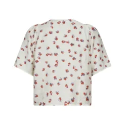 Maris Flower SS V-Shirt Offwhite