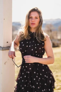 Marli Big Dot Dress Brown