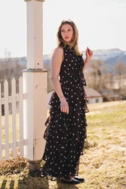 Marli Big Dot Dress Brown