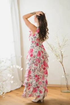Marli Big Flower Dress Creme