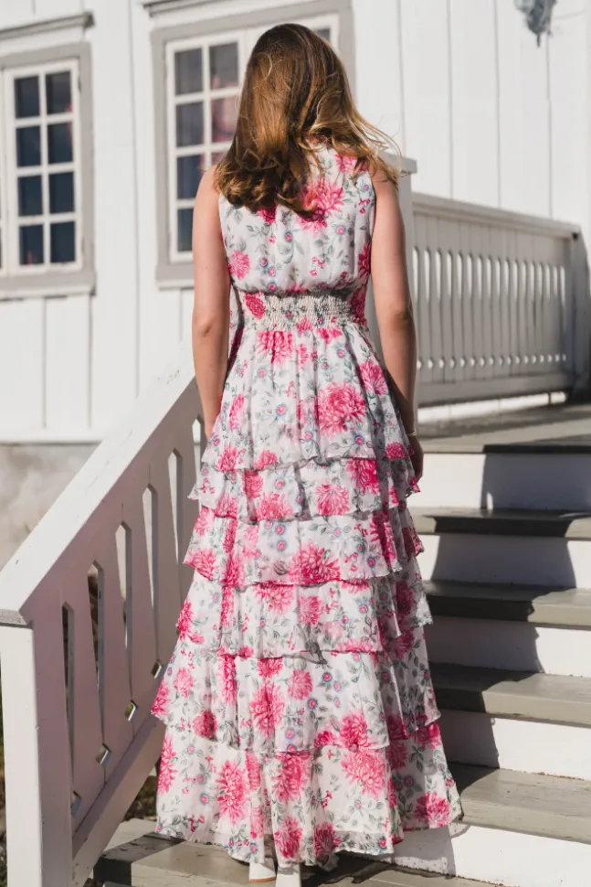 Marli Big Flower Dress Creme