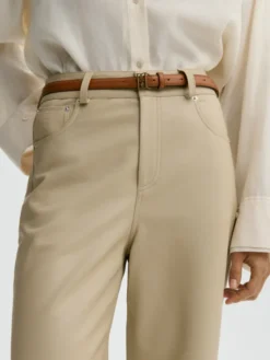 Marlos Leather Belt Toasted Coconut