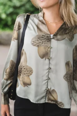 Massima Misty Orchid Blouse Smoke Green