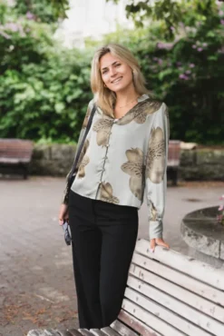 Massima Misty Orchid Blouse Smoke Green