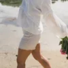 Maya Short Linen Summer Ecru