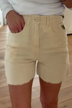 Maya Short Linen Summer Ecru