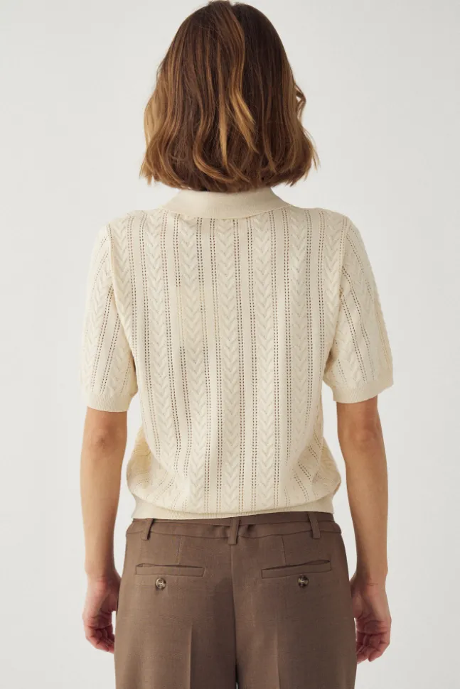 Mecca Knit Polo Ivory