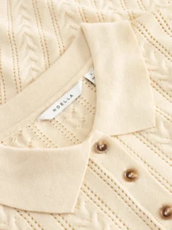 Mecca Knit Polo Ivory