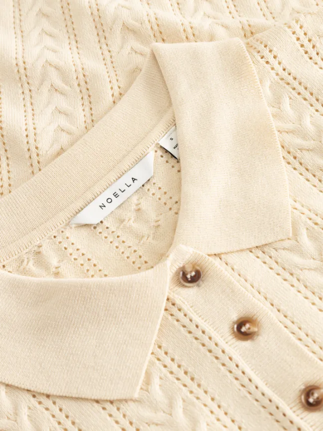 Mecca Knit Polo Ivory