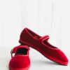 Mellark Mary Jane Velvet Red