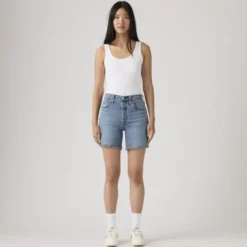 501 Mid Thigh Short Indigo Worn In
