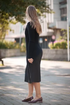 Mima Merino Dress Black