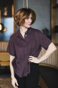 Mina SS Shirt 14028 Fudge