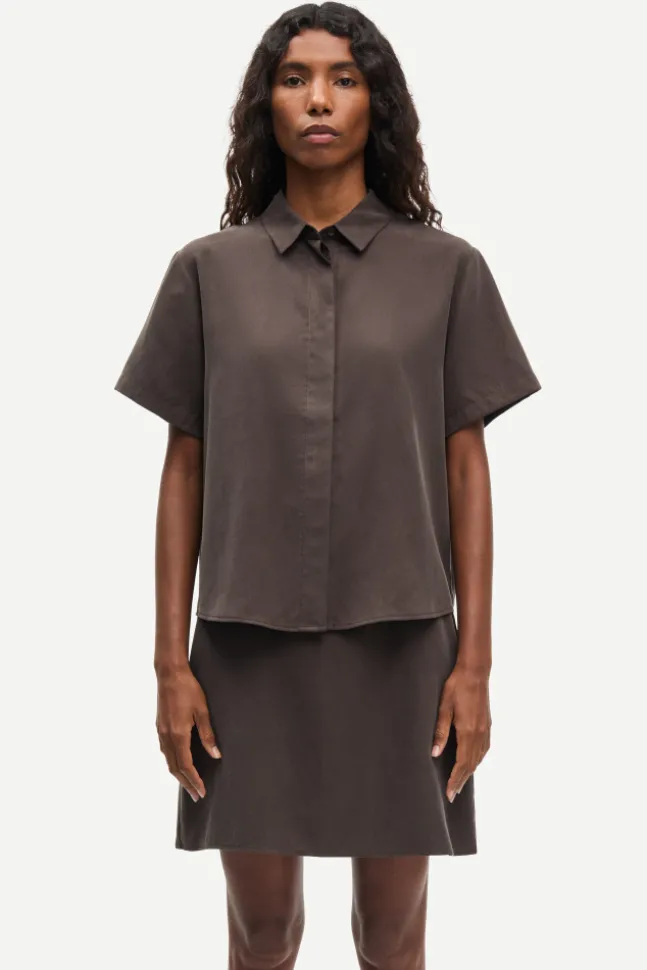 Mina SS Shirt 14028 Mulch