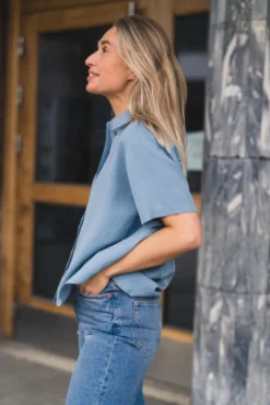Mina SS Shirt 14028 Windward Blue