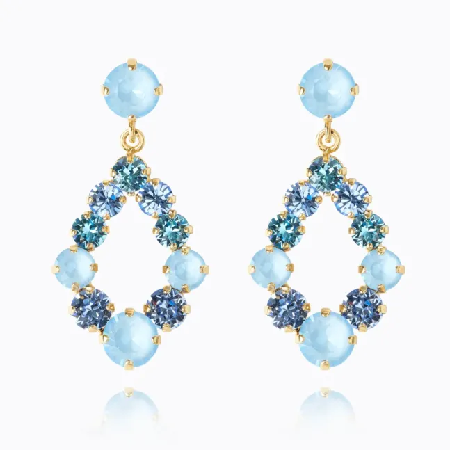 Mini Delia Earrings Gold Sky Combo