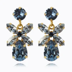 Mini Dione Earrings Gold Denim Blue/Blue Shade