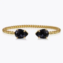 Mini Drop Bracelet Gold Graphite