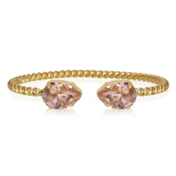 Mini Drop Bracelet Gold Vintage Rose