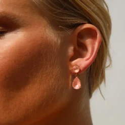 Mini Drop Earrings Gold Flamingo Ignite